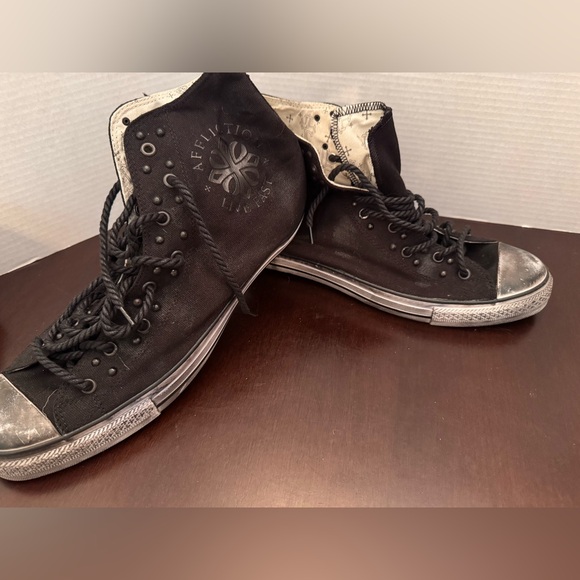 AFFLICTION FARIN BLACK WAX SNEAKERS - Picture 7 of 7